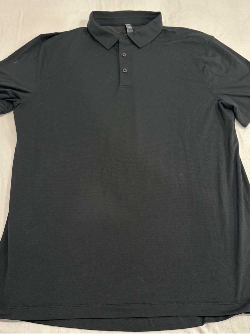 Lululemon Evolution performance polo Shirt Black Size XL Golf Summer Preppy